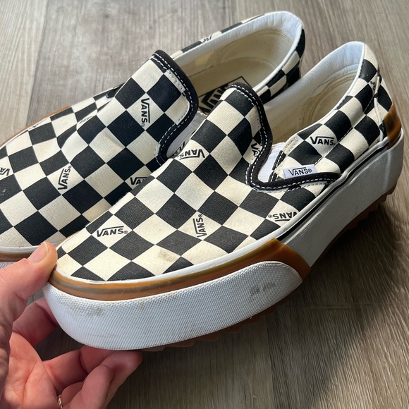 Vans Stacked Platform Checkered Slip on Sneakers size 9.5 - Picture 10 of 10